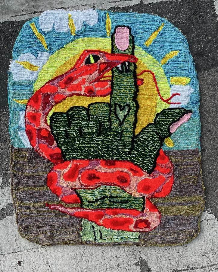 GAUDMOTHER rug and textile work, photographed Sep 21, 2021