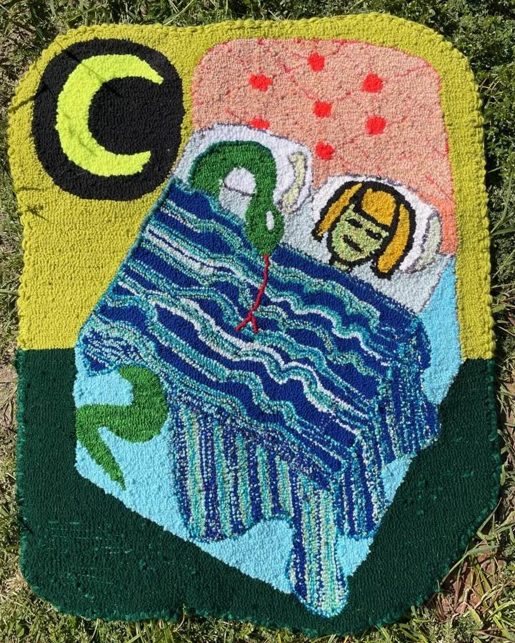 GAUDMOTHER rug and textile work, photographed Sep 2, 2022