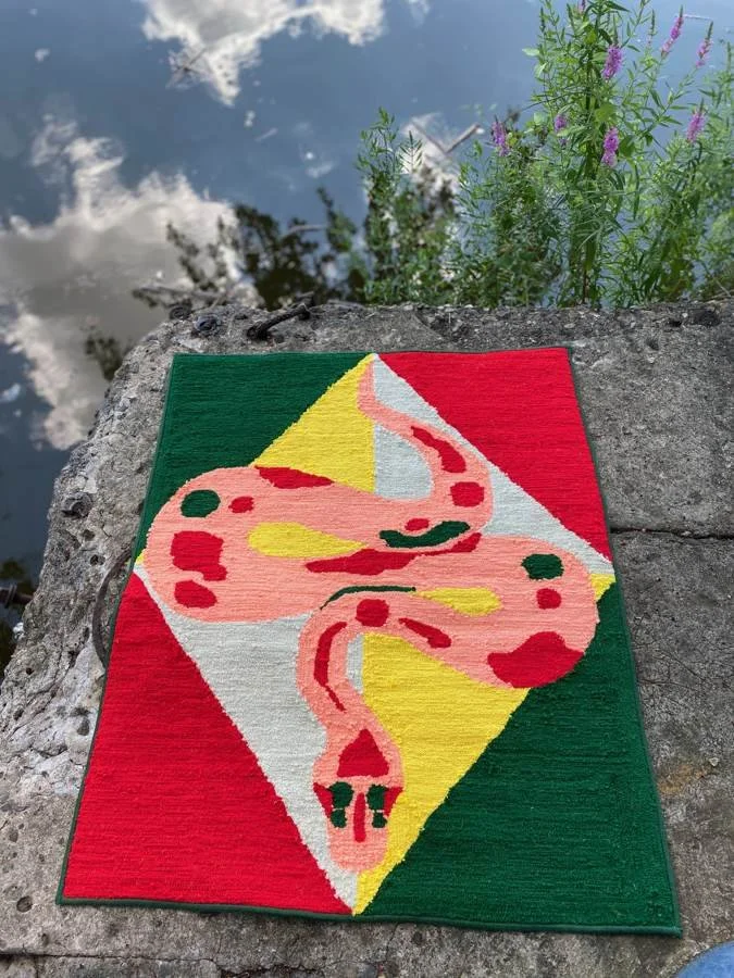 GAUDMOTHER rug and textile work, photographed Jul 14, 2020