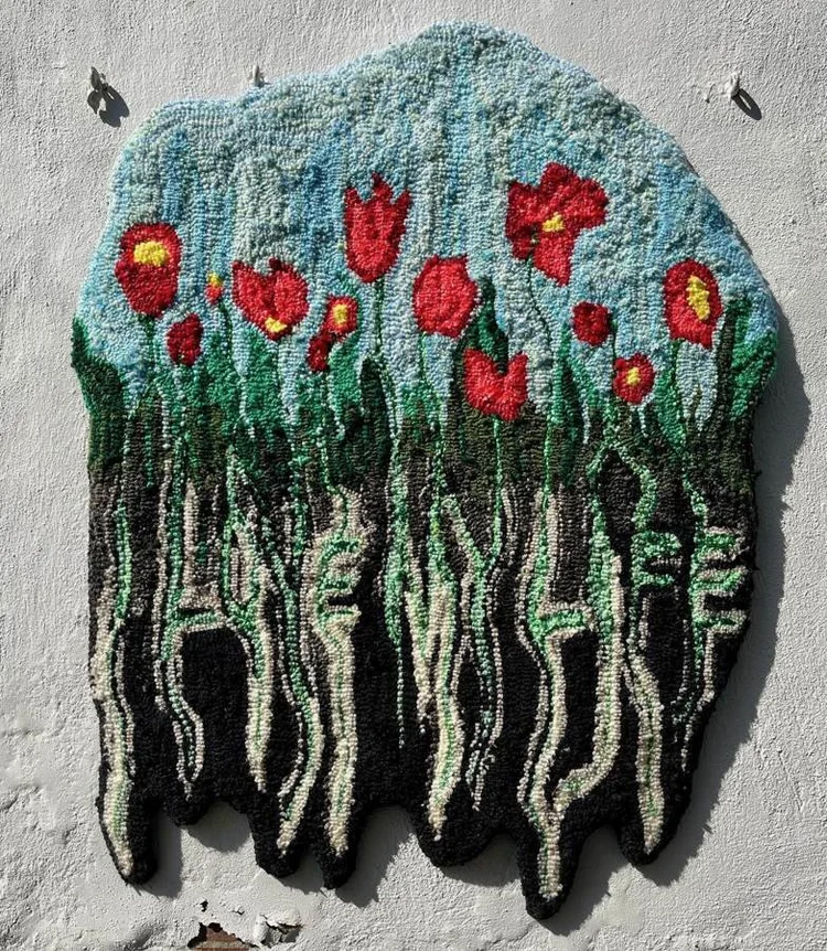 GAUDMOTHER rug and textile work, photographed Feb 27, 2024