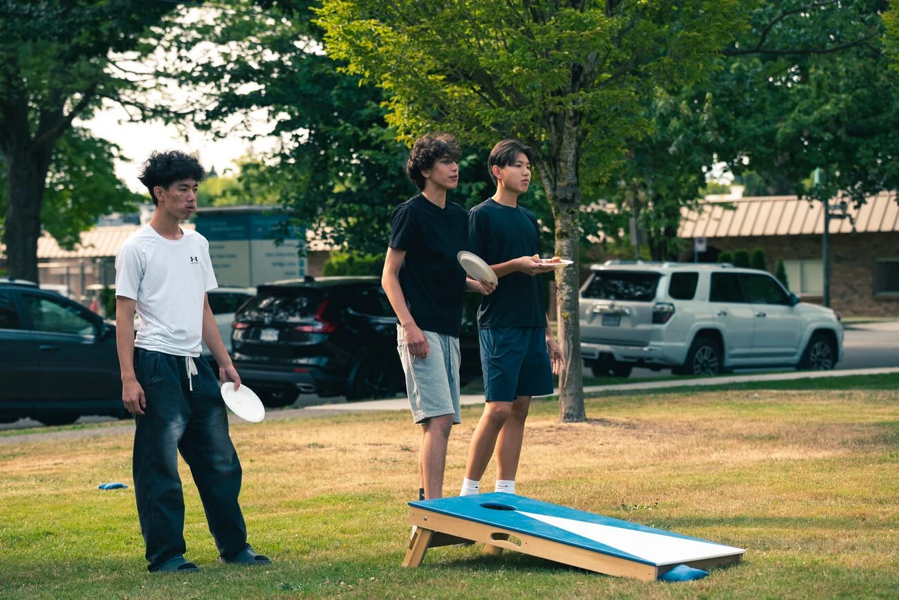 Split Second players at an outdoor community event