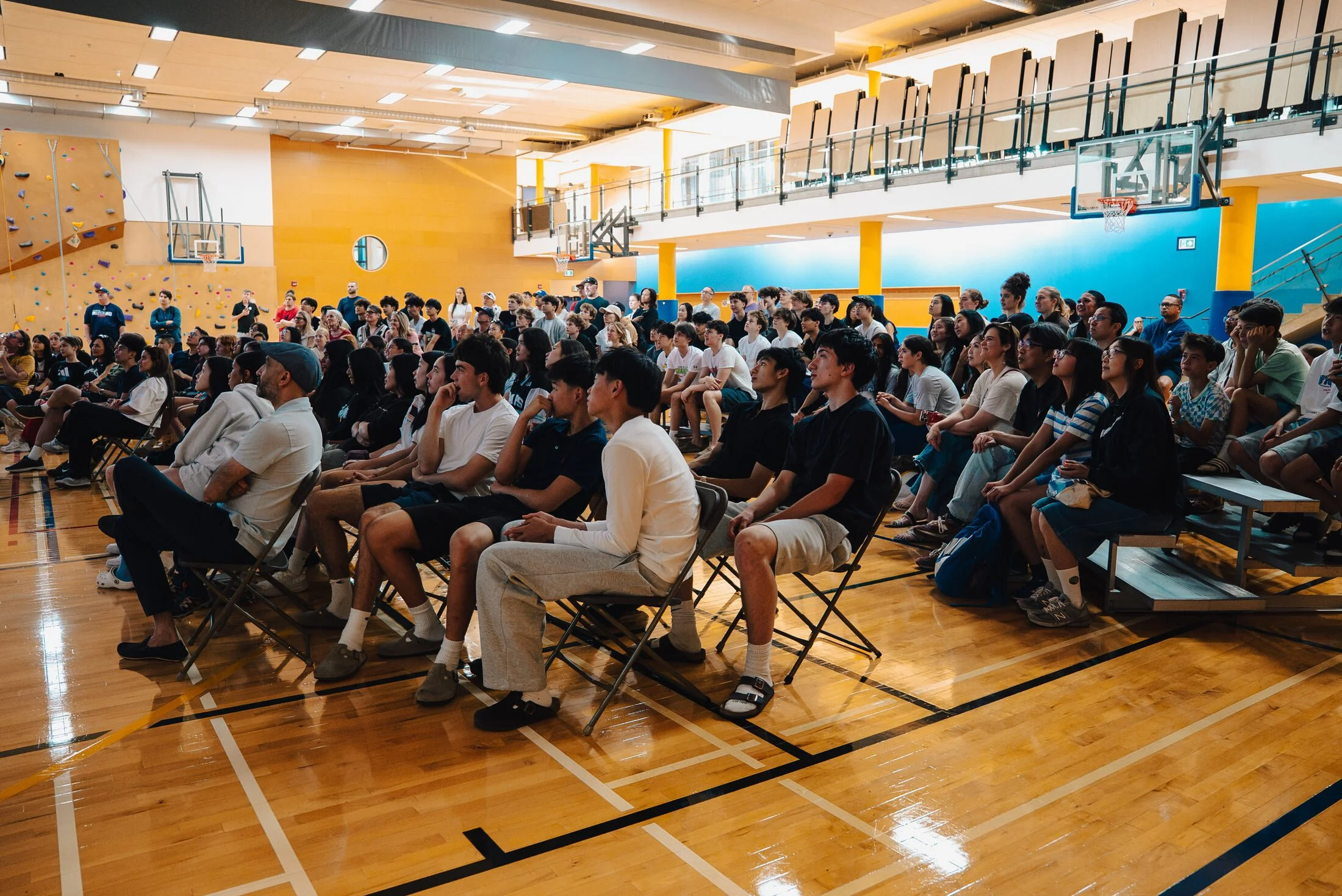 The Split Second community together at the year-end celebration