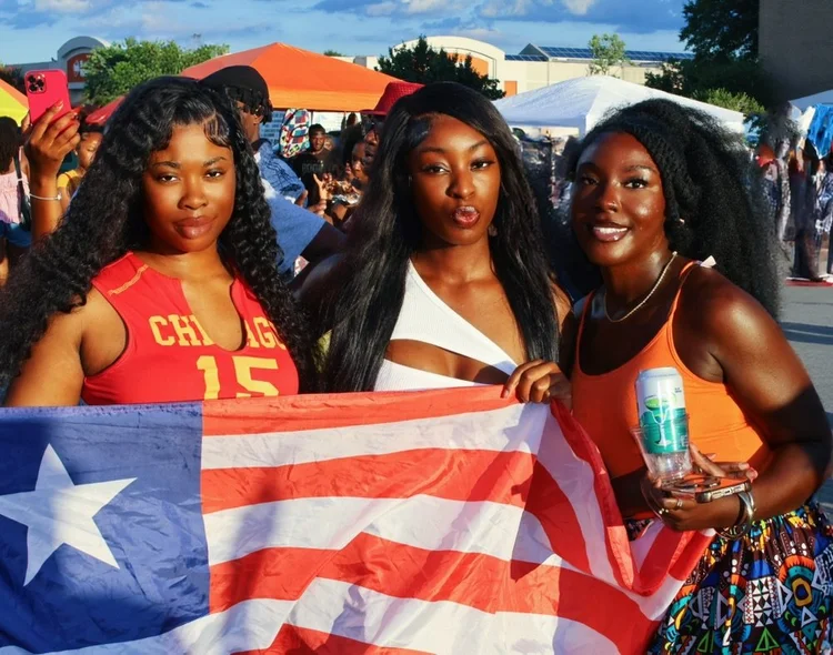 Members of the Liberian community celebrating culture