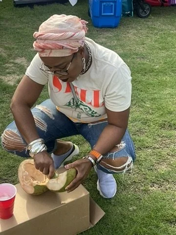 Fresh coconut at 1847Fest