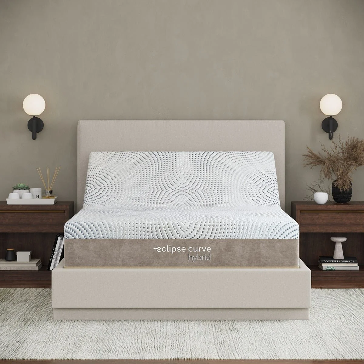 Eclipse Curve Hybrid mattress in a bedroom