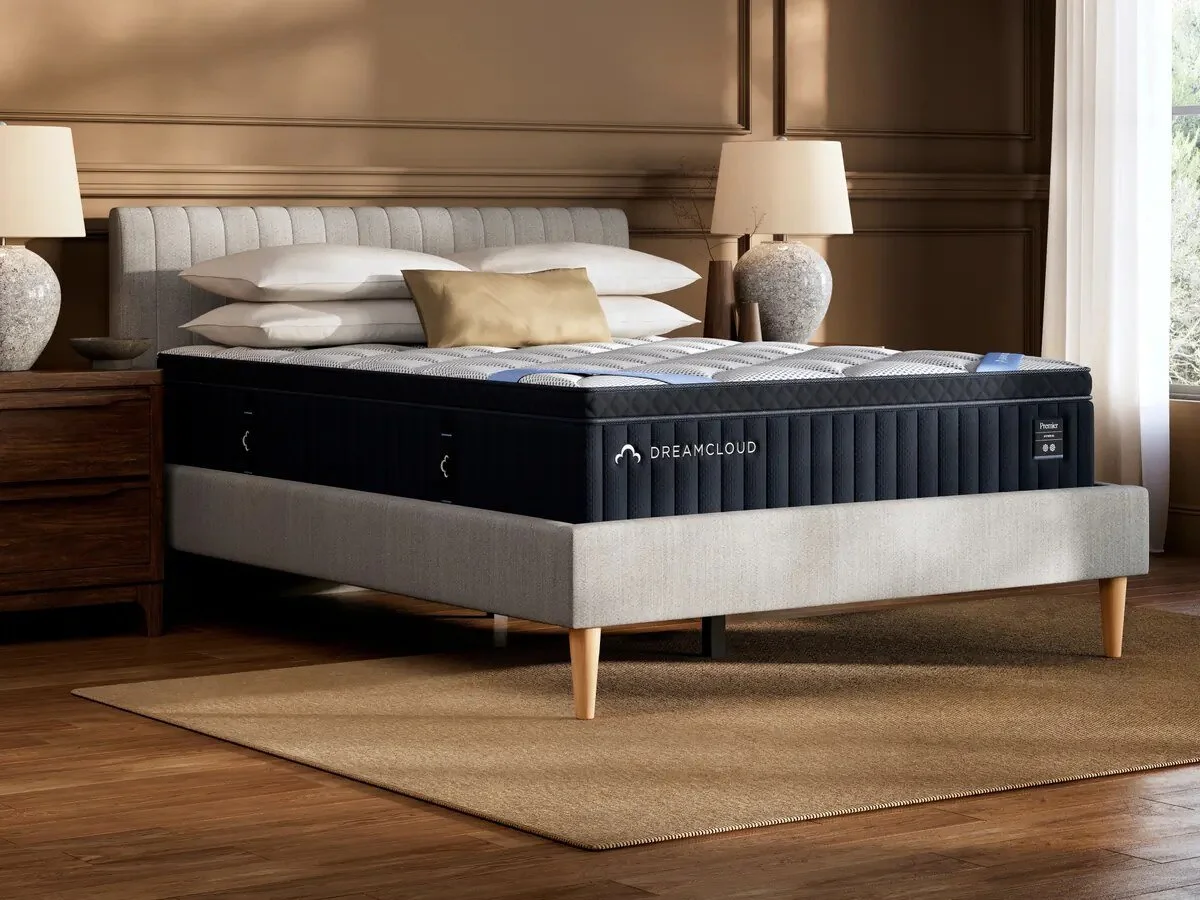DreamCloud Premier Hybrid mattress in a bedroom