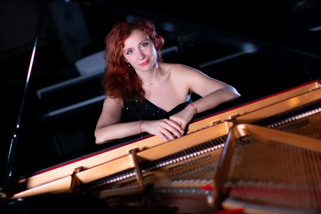 Madalina Danila at the grand piano