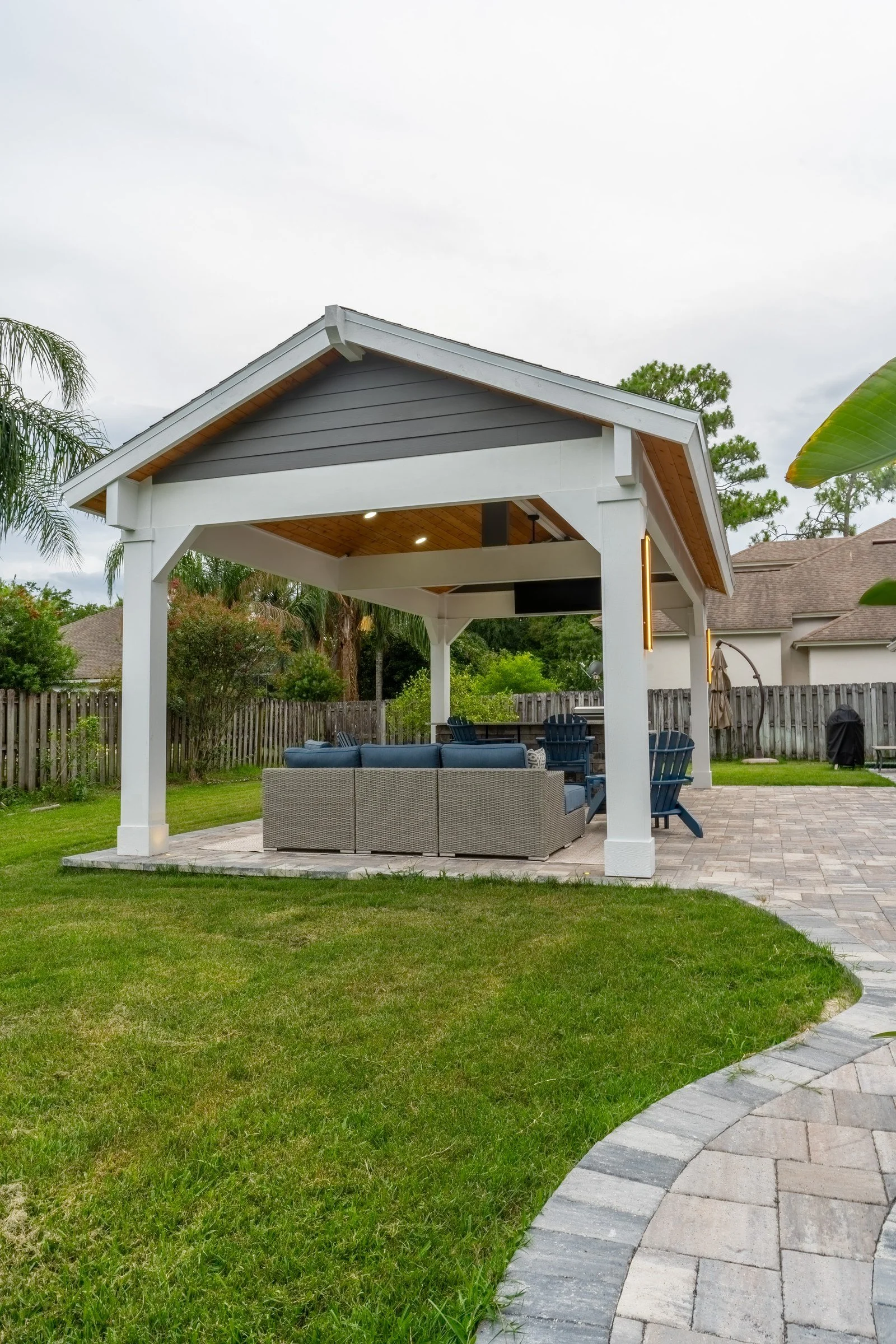 Cedar gazebo in Pace Island, Fleming Island
