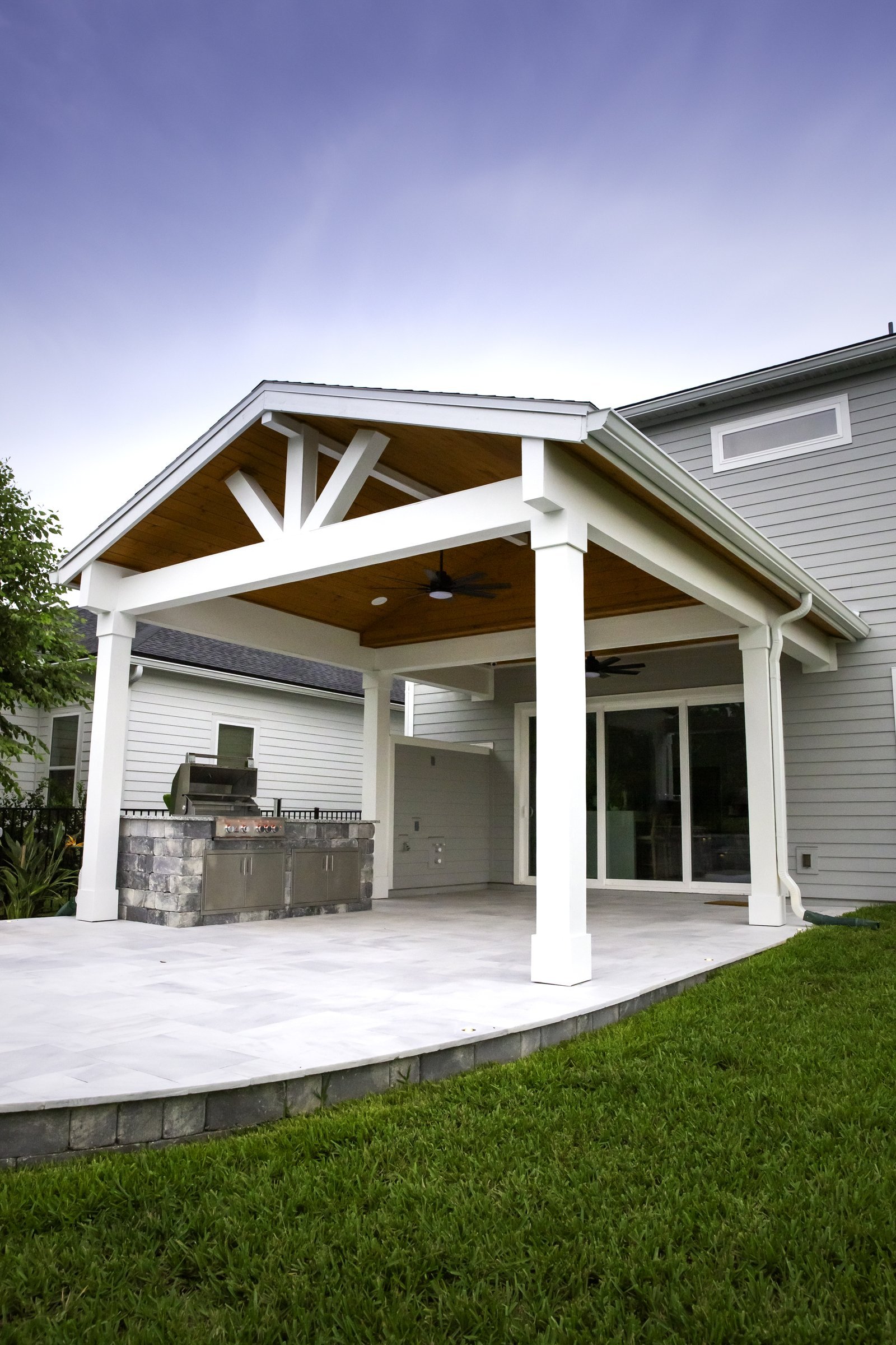 Cedar gable roof extension in Seabrook, Nocatee
