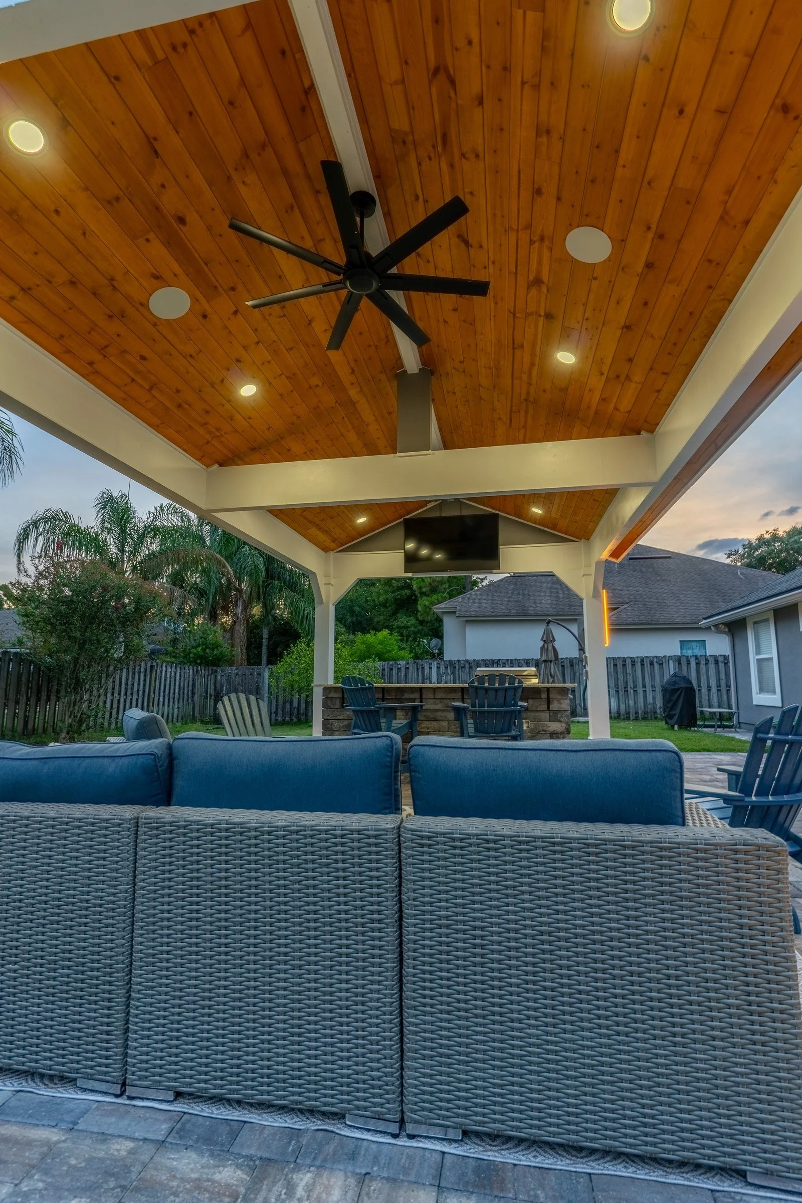 Cedar gazebo in Pace Island, Fleming Island