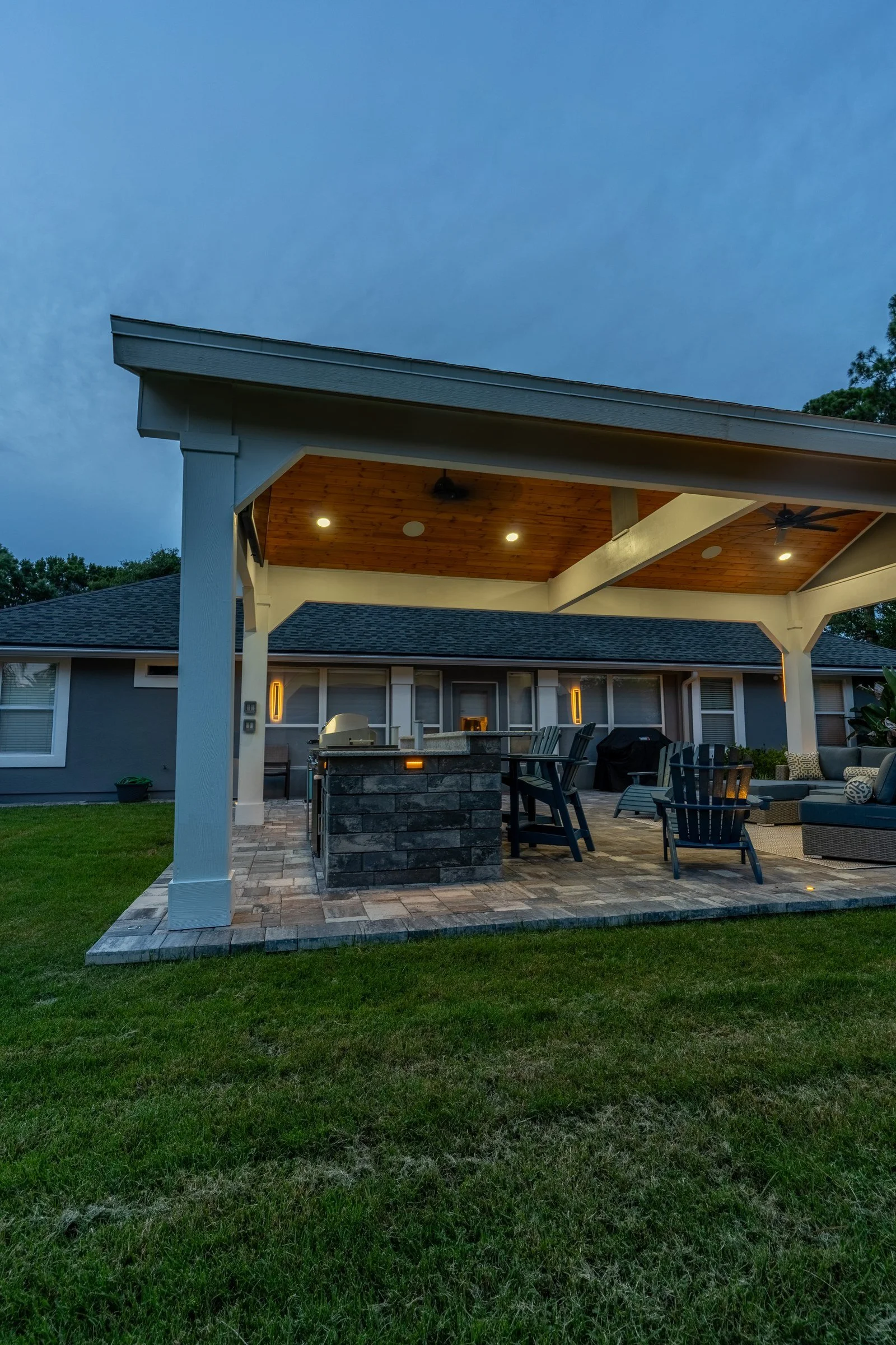 Cedar gazebo in Pace Island, Fleming Island