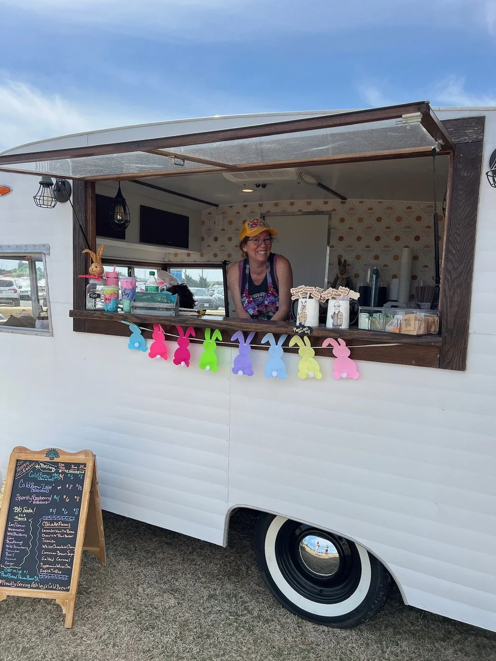 A vintage trailer at the Spring Market