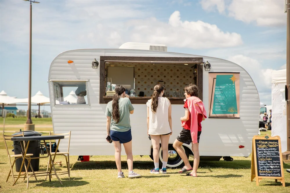 A vintage camper turned shop