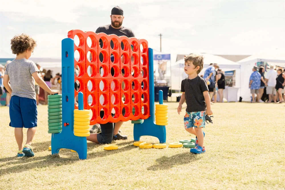Giant Connect Four on the lawn