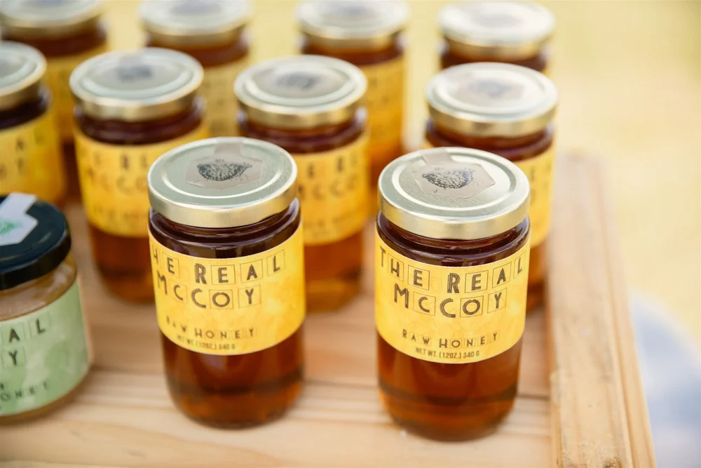 Jars of local honey
