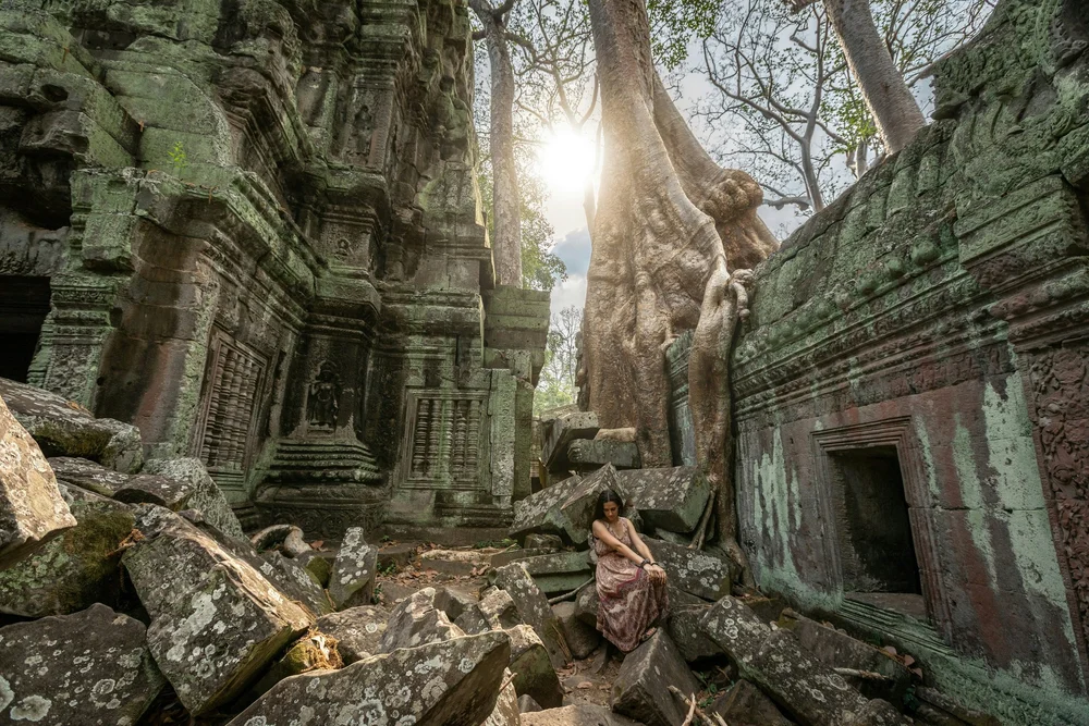 Templo entre raíces en Angkor