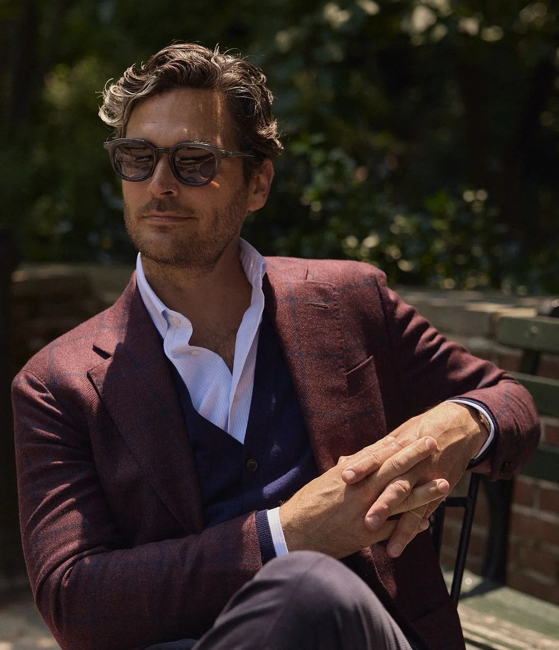 Fall Winter 2026: a ruby windowpane jacket