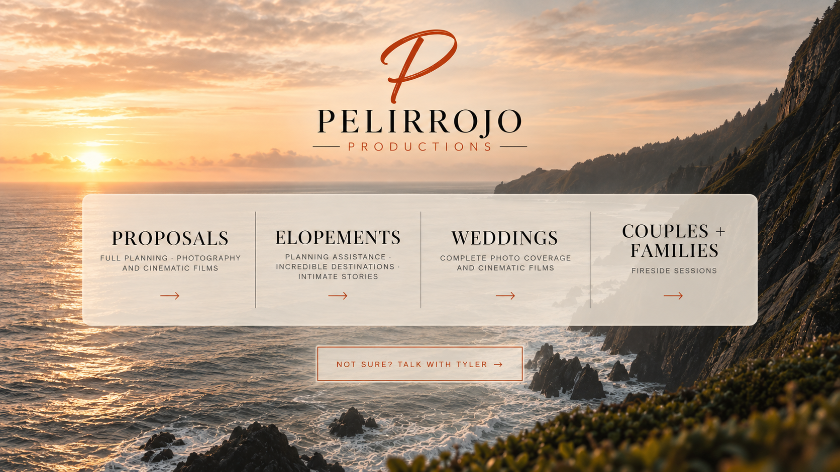 Oregon Coast proposal, elopement, wedding, couples, and family photography by Pelirrojo Productions