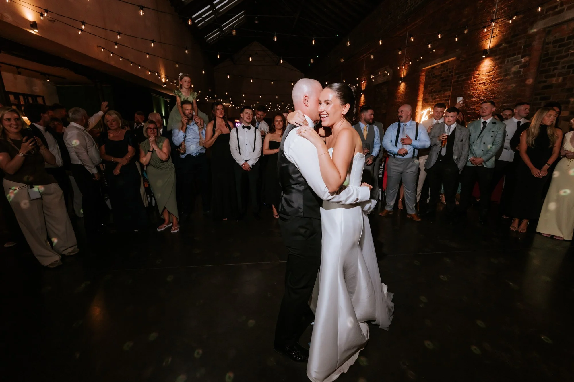Caitlin and Craig enjoying their first dance at The Engine Works.