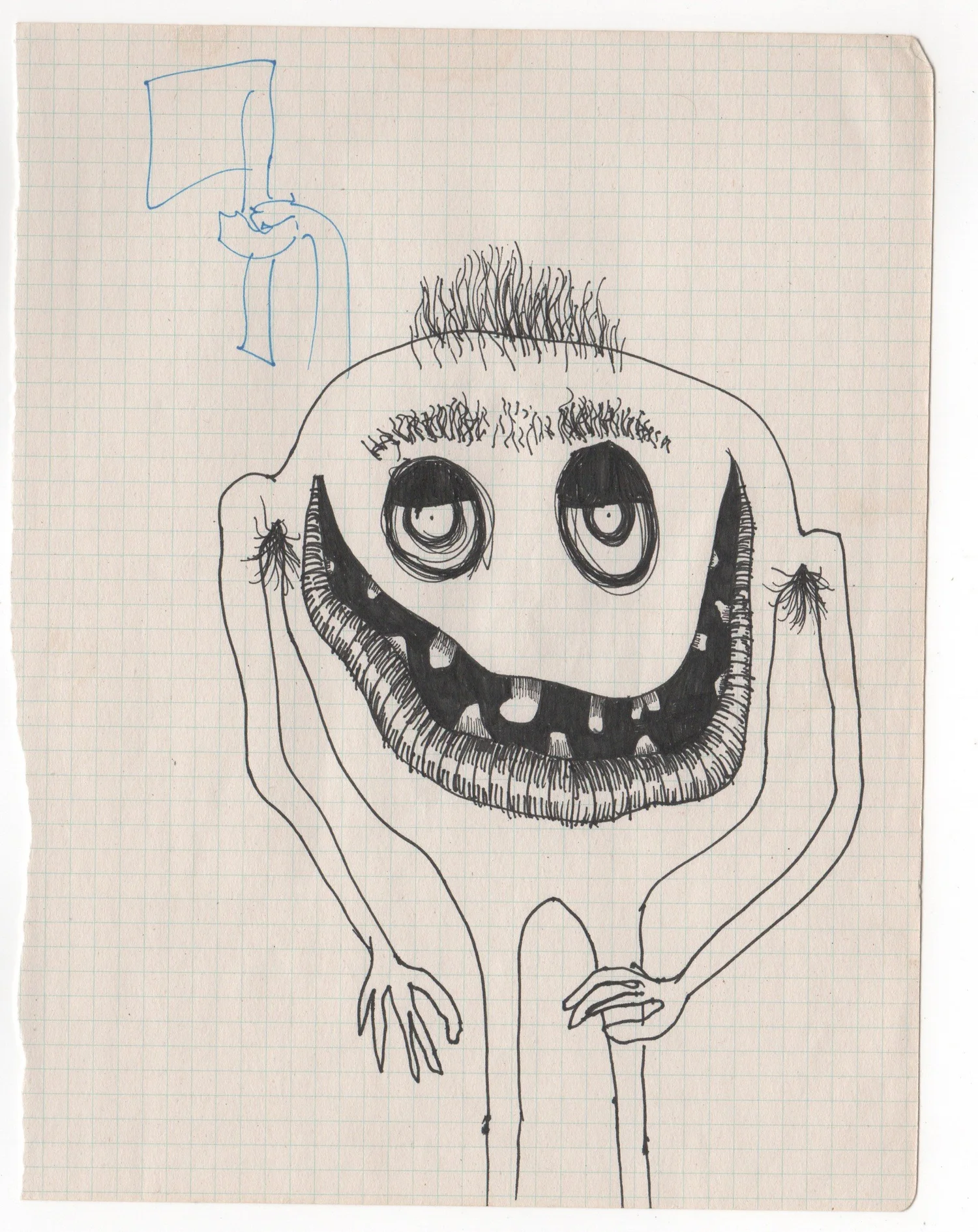 Character Study with Raised Arms — Sketchbook study