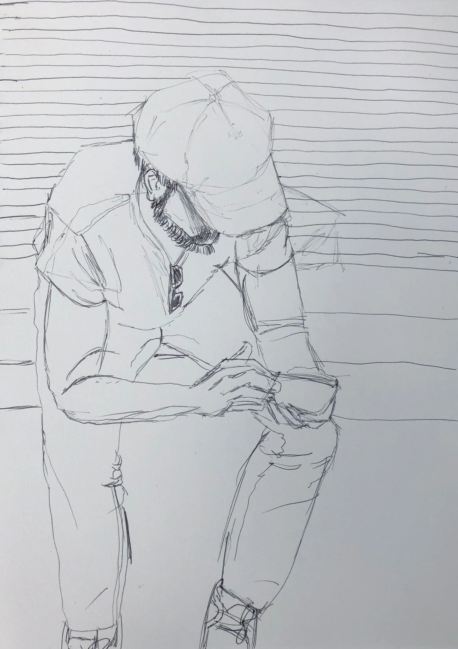 Life drawing — seated figure — Artwork view