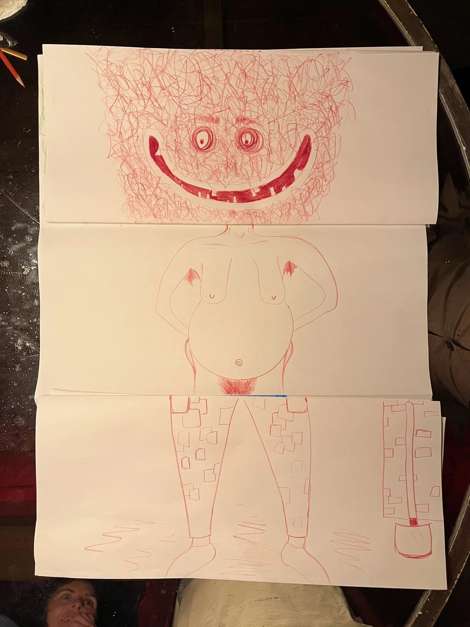 Blue and red figure sequence — Artwork view