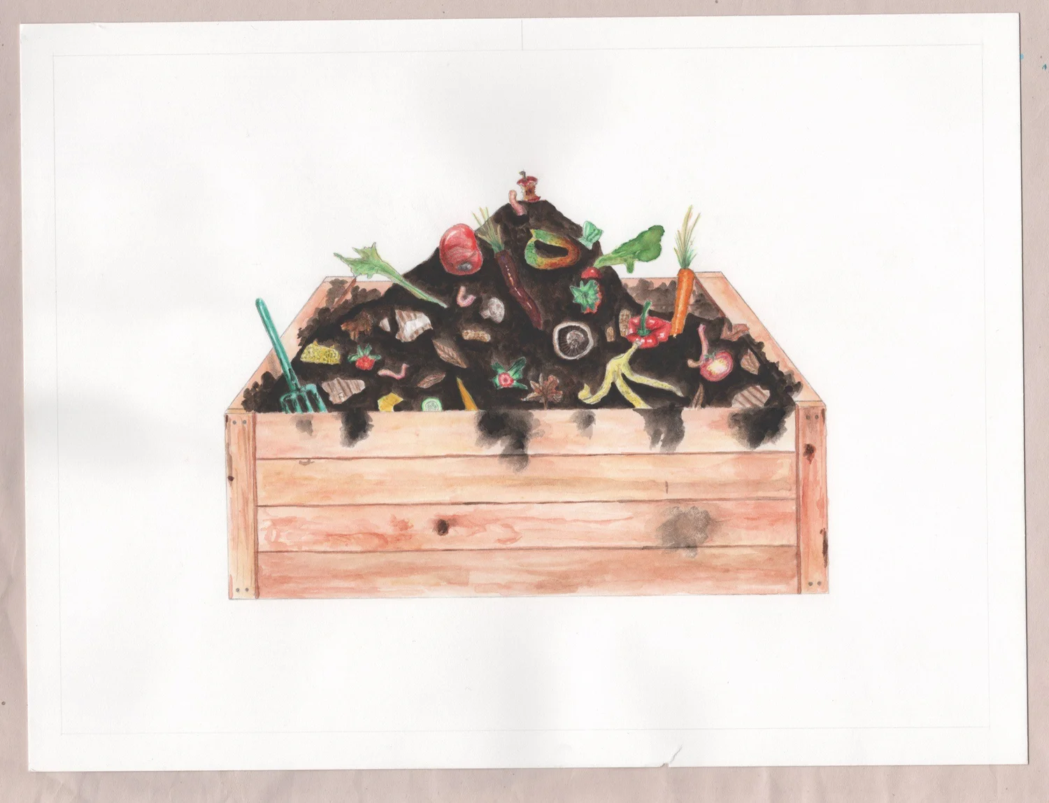 The Magical Mindful Day — Compost — Finished illustration · The Magical Mindful Day