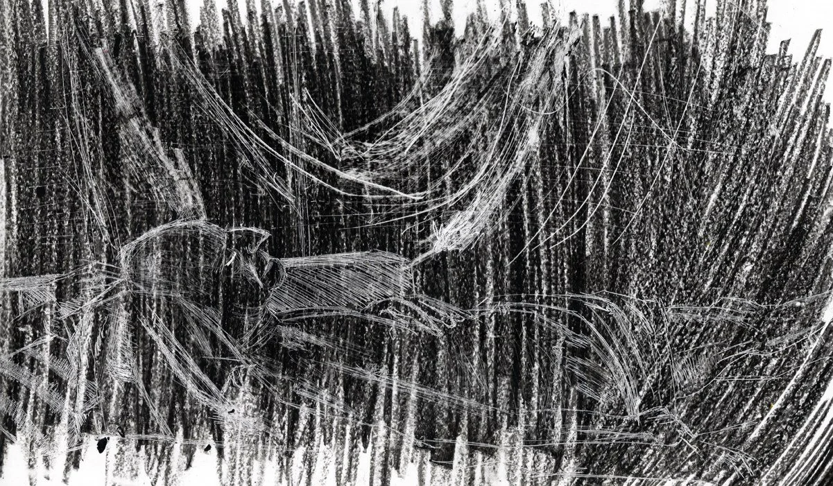 Crayon on Transparency — Finished work