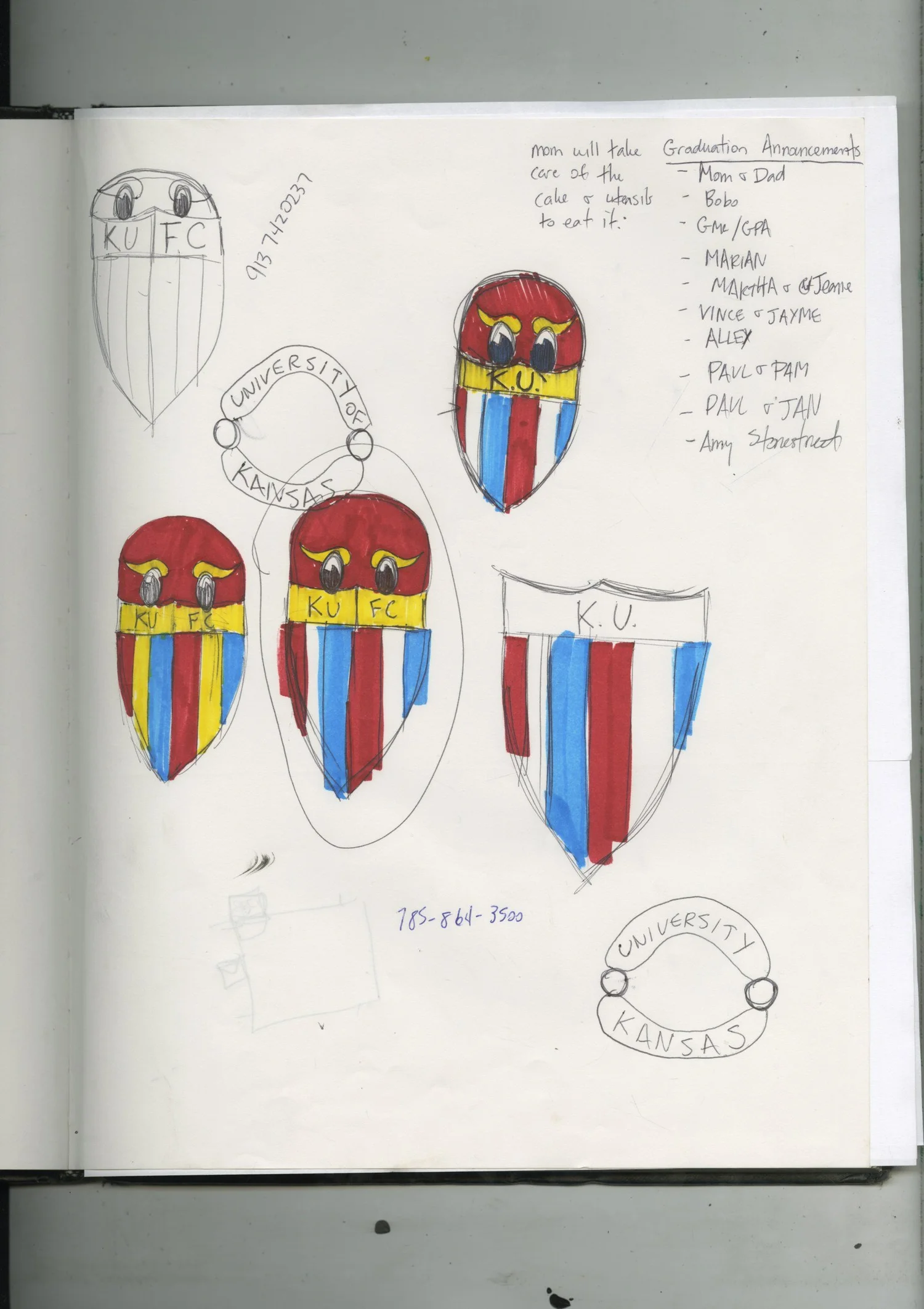 KU Soccer Emblem — Studies — Detail / alternate view