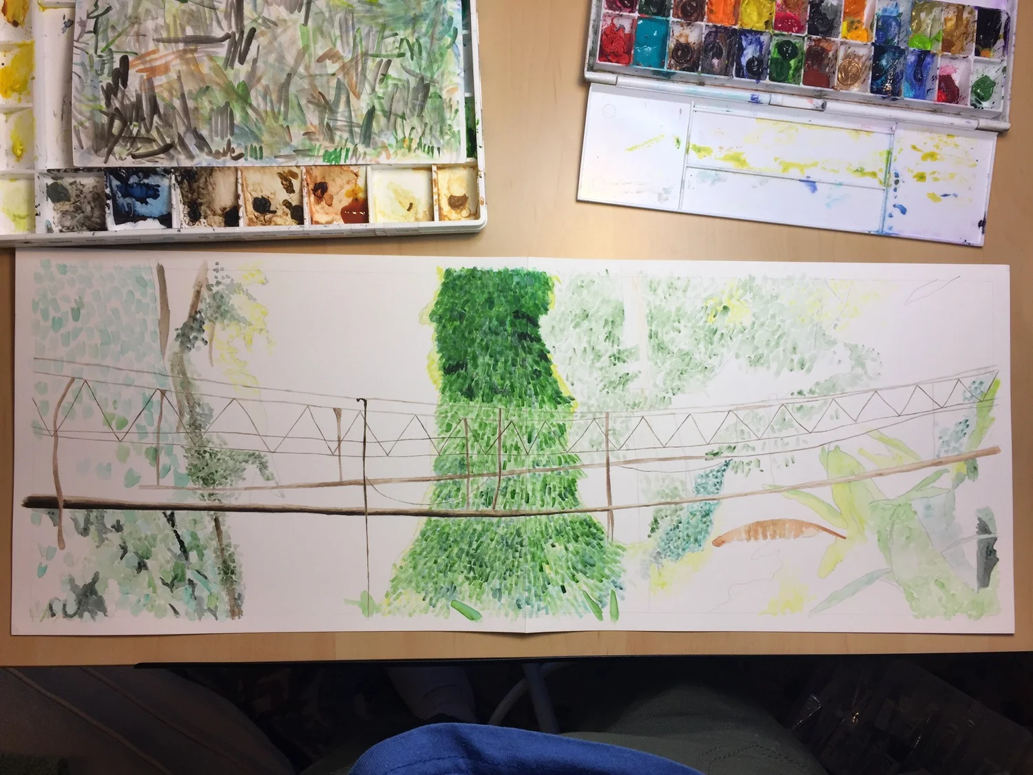 Gaby in the Rainforest — Drawing in progress, November 2017 · The Magical Mindful Day
