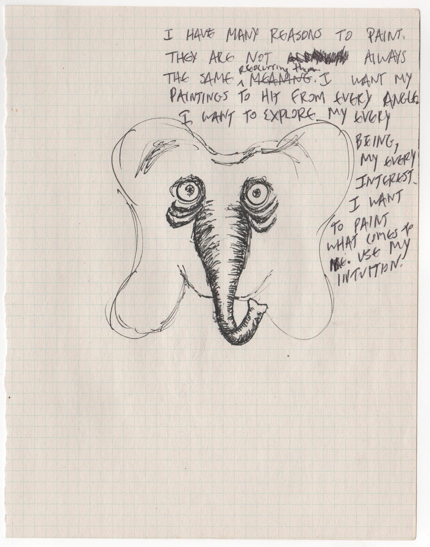 Long-Nosed Character Study — Sketchbook study