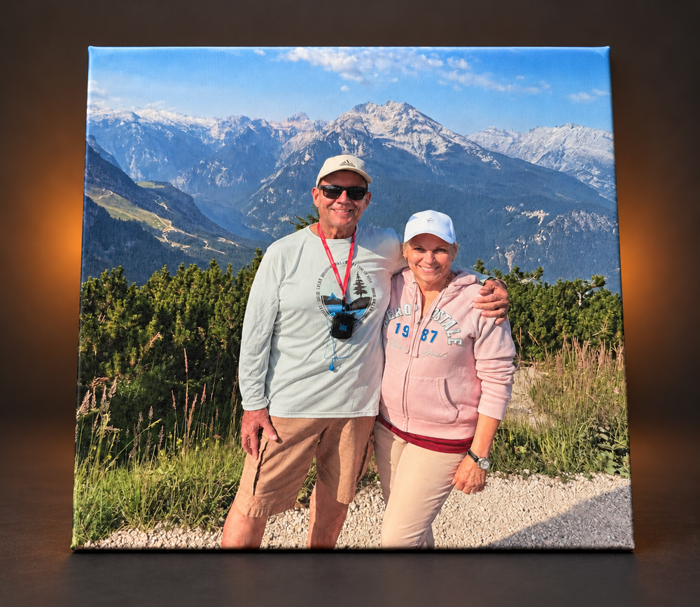 Personalized Photo Canvas, enhanced studio presentation