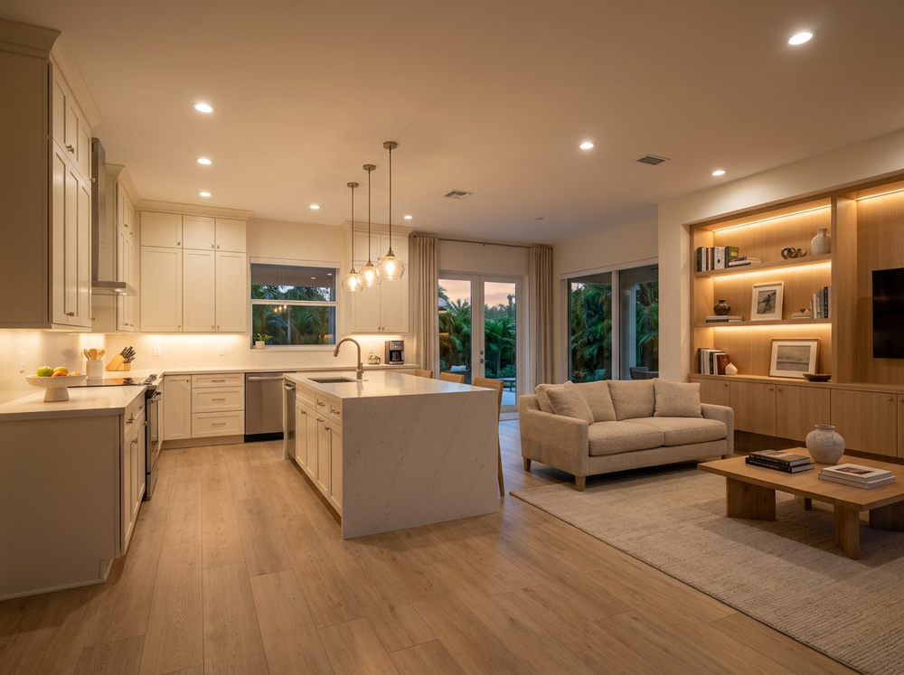 Layered interior lighting design - DeWitt Electric, Southwest Florida