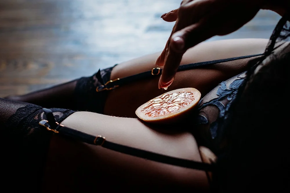 Forbidden Fruit bonus set, boudoir photography by Tiffany Daniel Studios in Houston