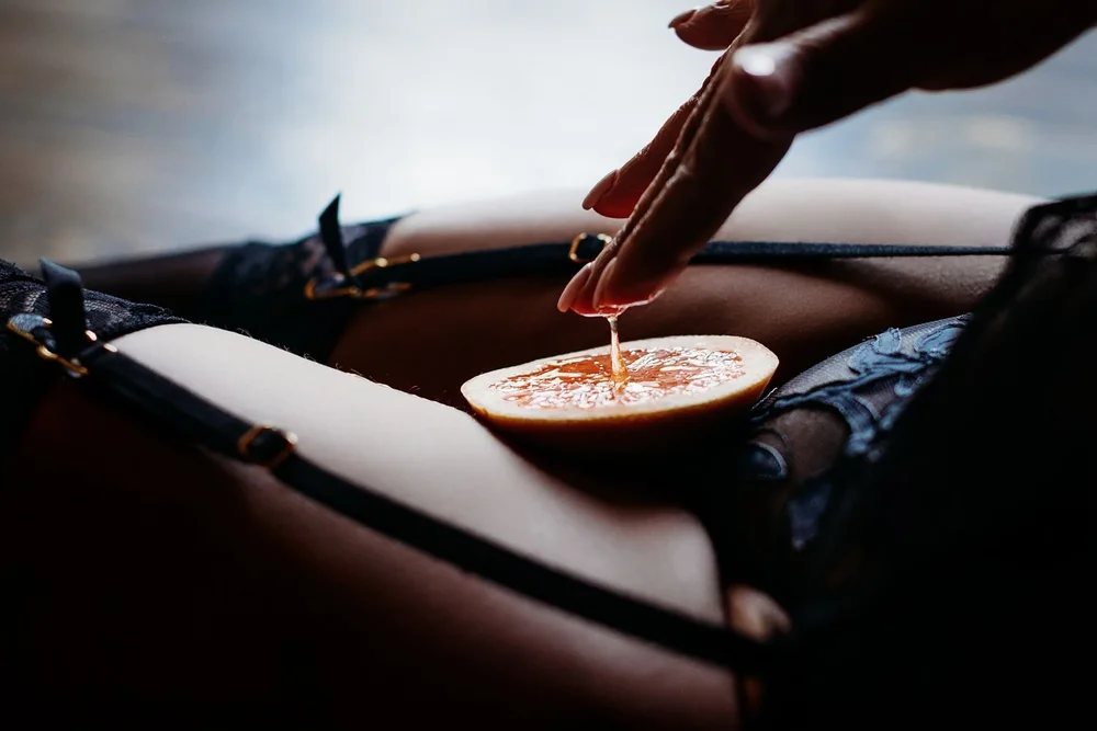 Forbidden Fruit bonus set, boudoir photography by Tiffany Daniel Studios in Houston