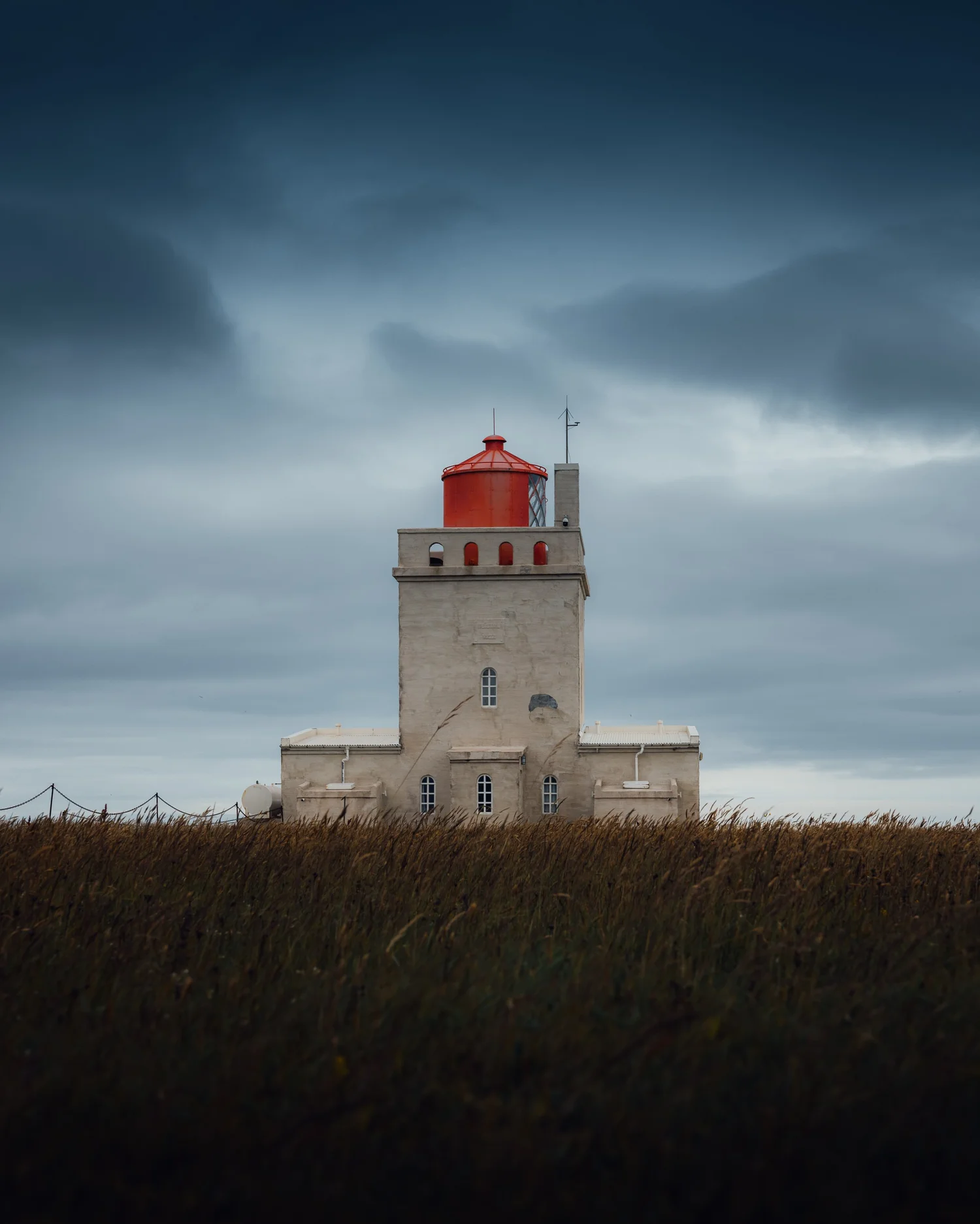 Dyrhólaey lighthouse above the South Iceland coastline