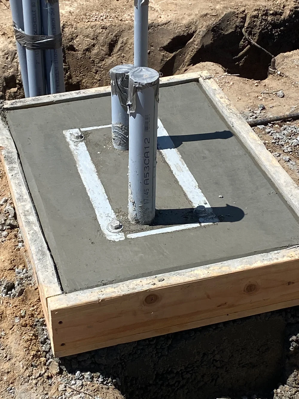 Light Pole Base Pad &mdash; Light Pole Bases by Colorful Concrete LLC in Northern Colorado