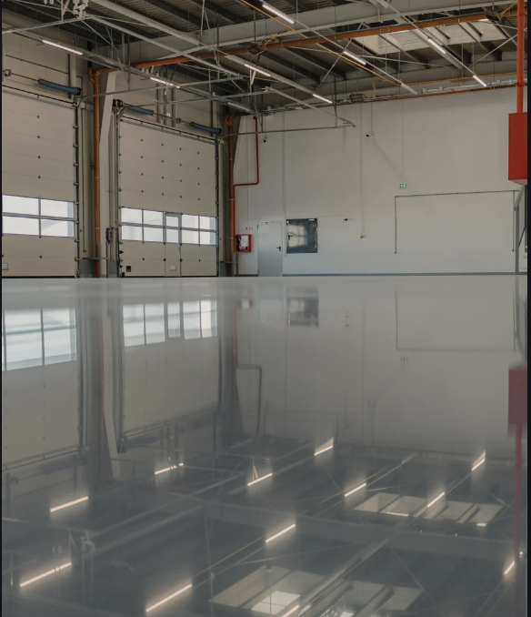 Resin Floor, Commercial Bay &mdash; Epoxy Flake Flooring by Colorful Concrete LLC in Northern Colorado
