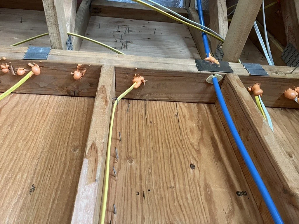 Every wire through the top plate foamed