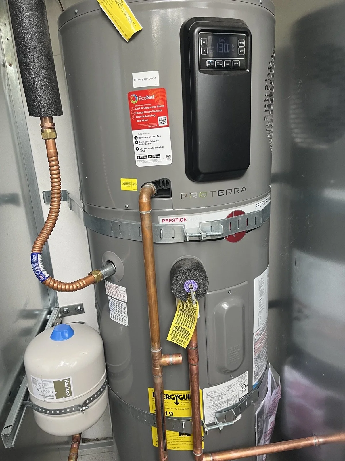 Heat pump water heater installation