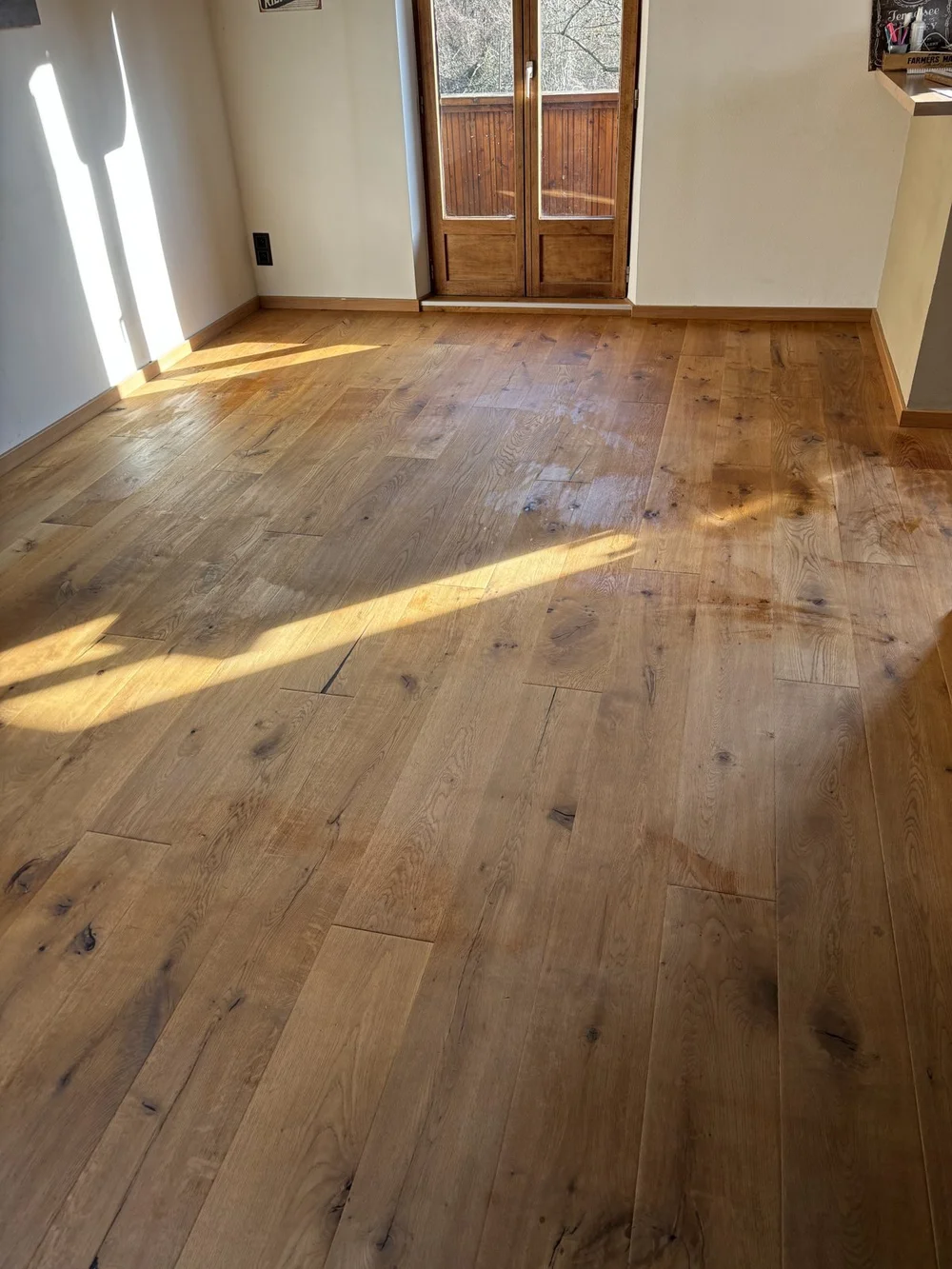 Parquet chêne rustique après ponçage