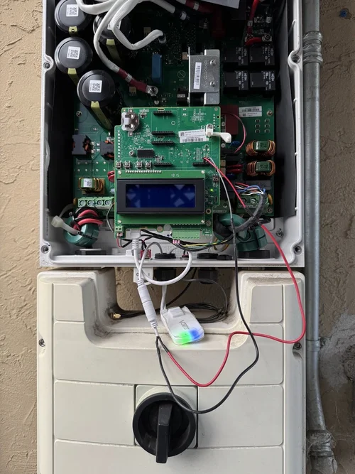 Power and Ethernet wires through bushing