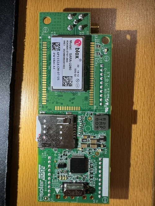 Removed SolarEdge cellular board with u-blox SARA-U260
