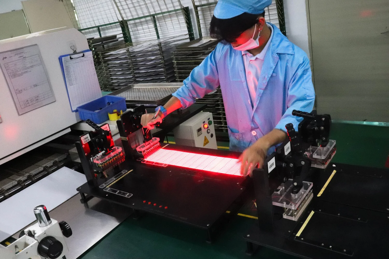 LED strip quality control inspection