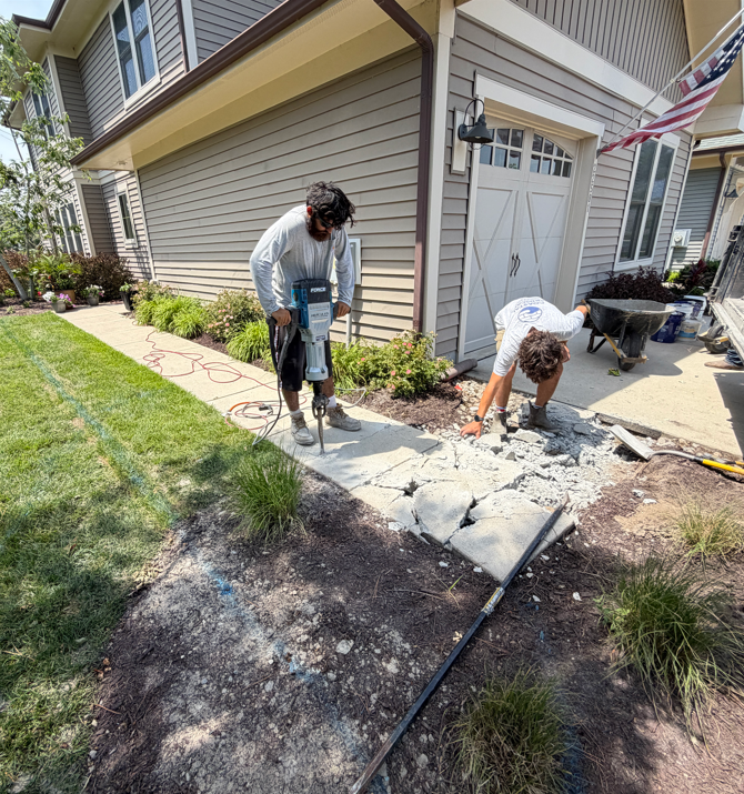 Custom outdoor hardscape installation by Coastal Hardscapes