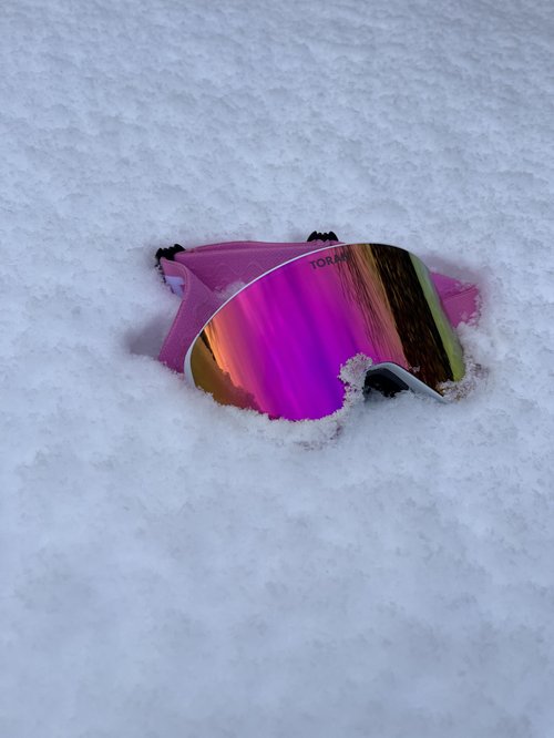 TORAN Magenta skibrille med magnetisk linse i pudder