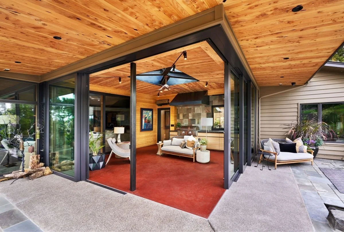 Earthen floor in a naturally built home