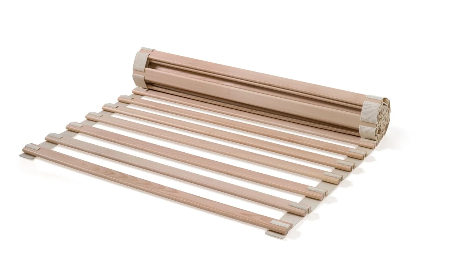 Dormiente solid beech roll-up slatted frame