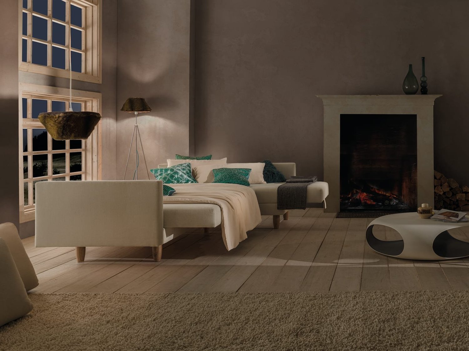 Zedulo 5 corner sofa opened into a large bed