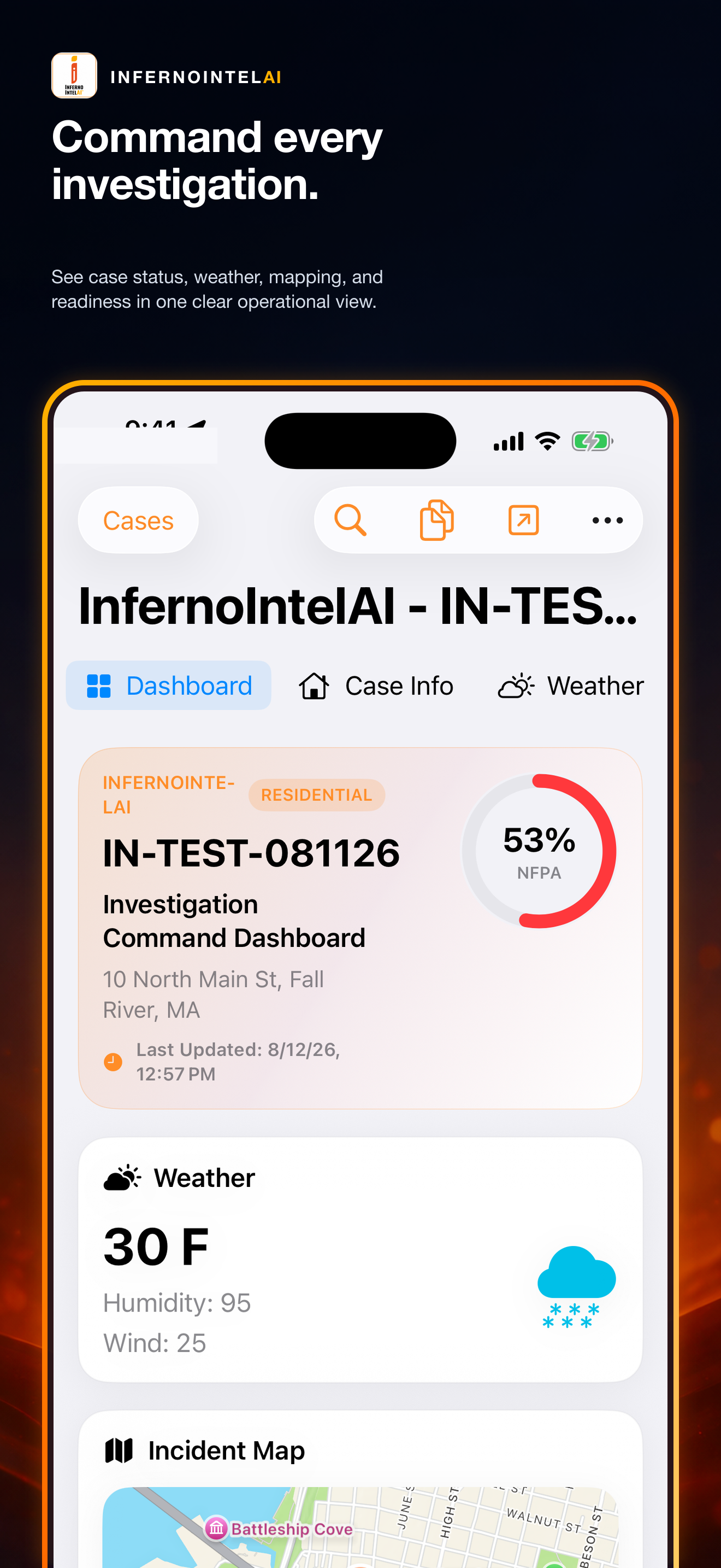 InfernoIntelAI investigation command screen
